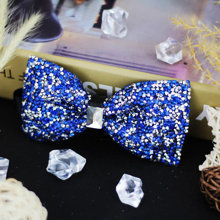 Men's Luxury Beaded Crystal Rhinestone Bow Tie