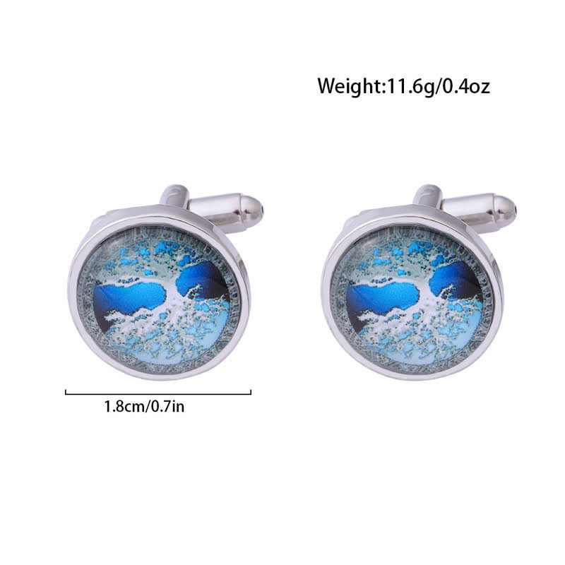 Men's Simple Tree of Life Pattern Shirt Cufflinks