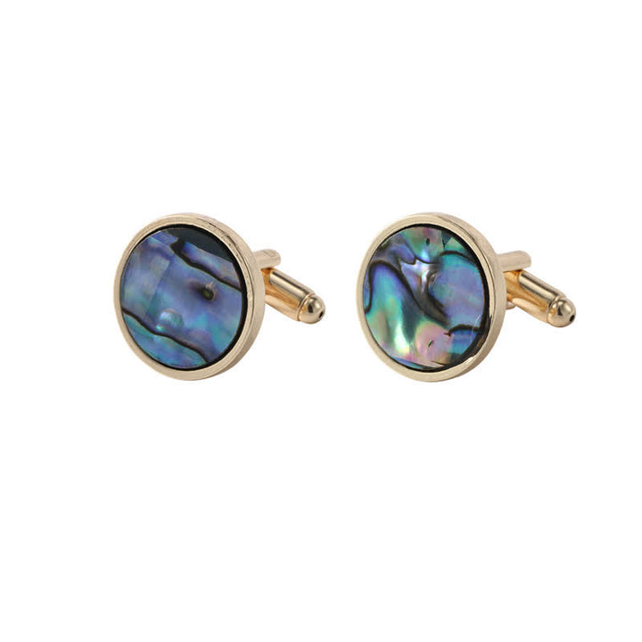 Men's Colorful Abalone Shell Stone Shirt Cufflinks - Style #2 - image 5