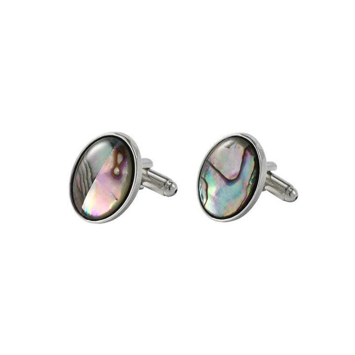Men's Colorful Abalone Shell Stone Shirt Cufflinks - Style #3 - image 6