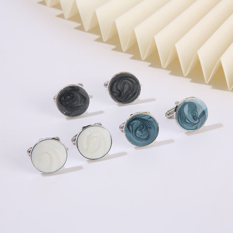 Men's Versatile Round Style Shirt Cufflinks