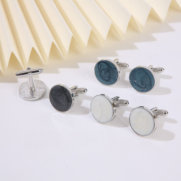 Men's Versatile Round Style Shirt Cufflinks