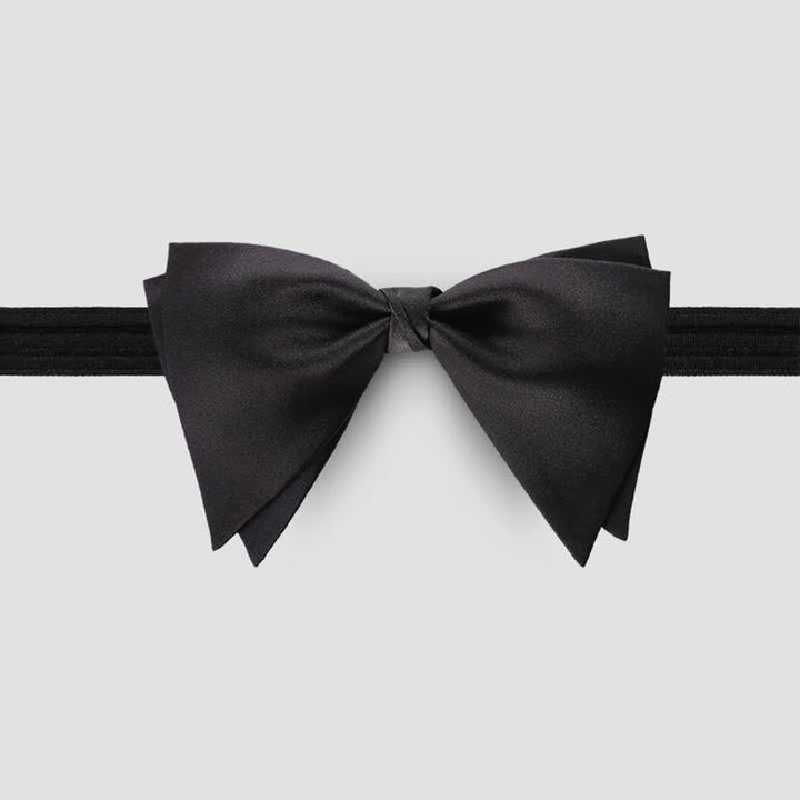 Men's Graceful Wedding Groom Oversized Pointed Bow Tie