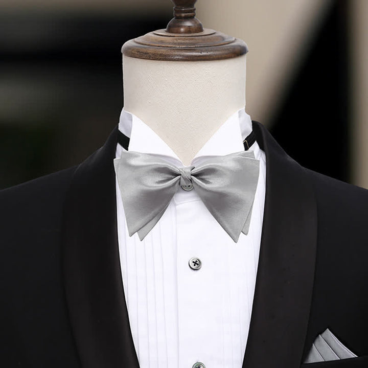 Men's Graceful Wedding Groom Oversized Pointed Bow Tie