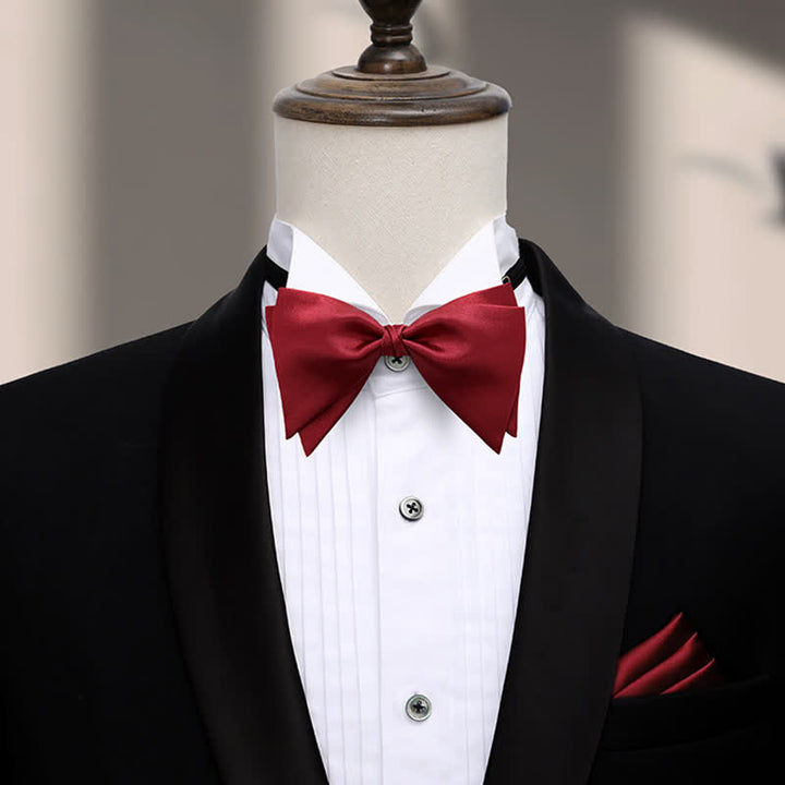 Men's Graceful Wedding Groom Oversized Pointed Bow Tie