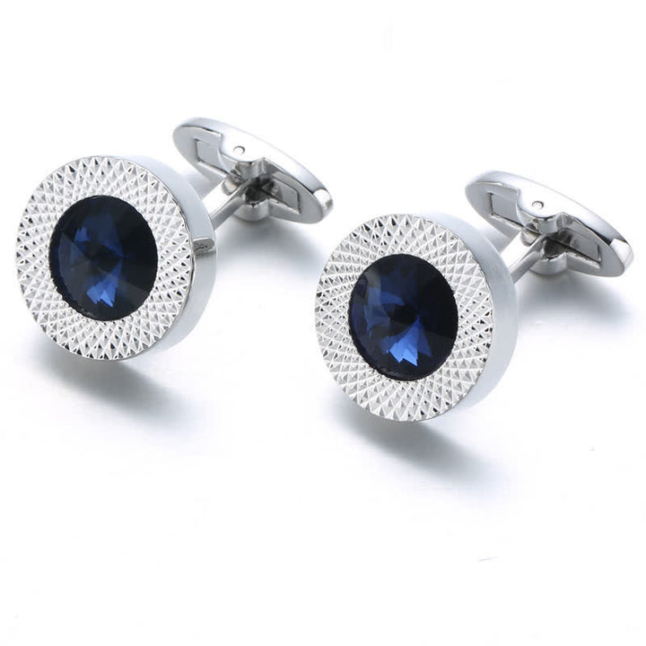 Men's Alluring Gemstone Crystal Cufflinks