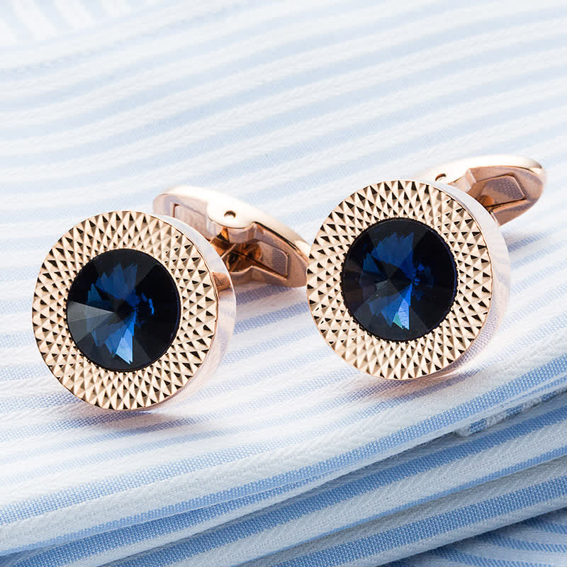 Men's Alluring Gemstone Crystal Cufflinks - image 4