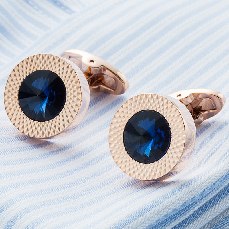 Men's Alluring Gemstone Crystal Cufflinks - image 5