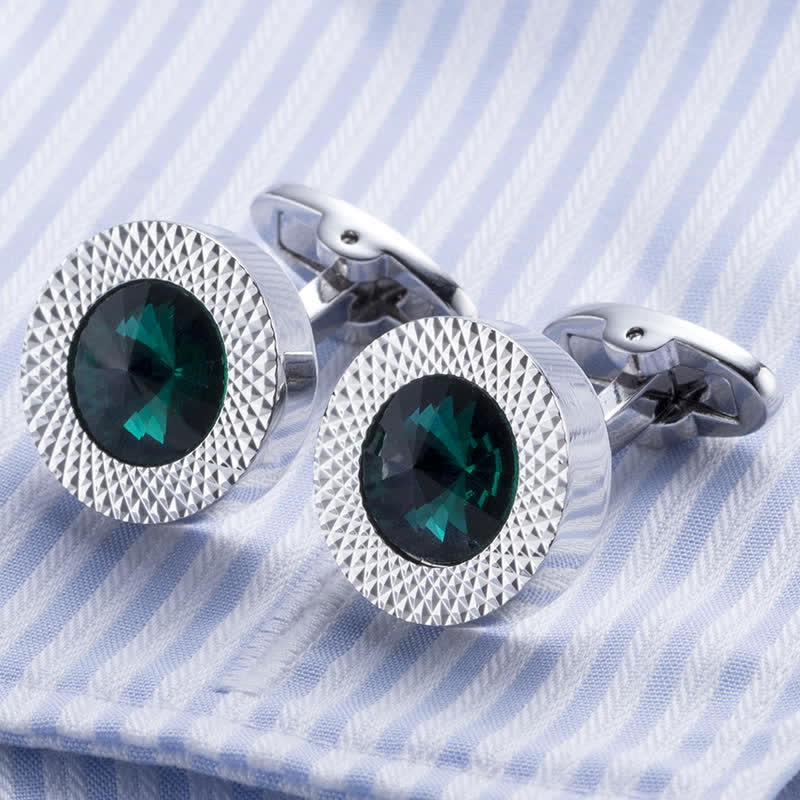 Men's Alluring Gemstone Crystal Cufflinks - image 7