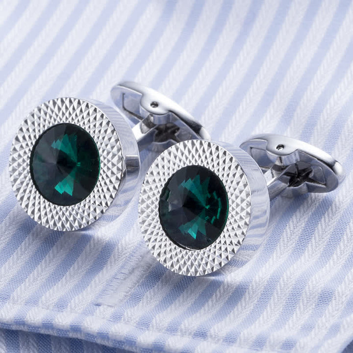 Men's Alluring Gemstone Crystal Cufflinks - image 7