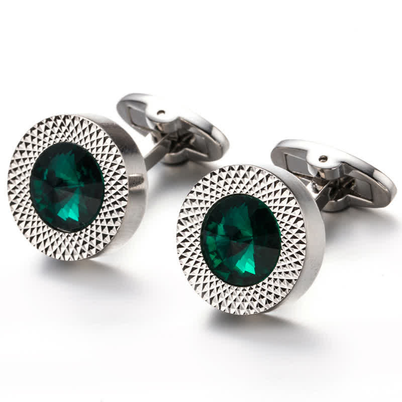Men's Alluring Gemstone Crystal Cufflinks - image 8