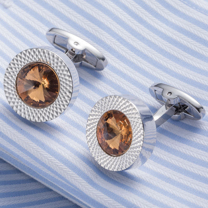 Men's Alluring Gemstone Crystal Cufflinks - image 10