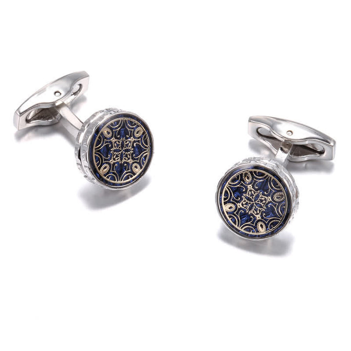 Men's Novelty Floral Pattern Round Cufflinks - image 3