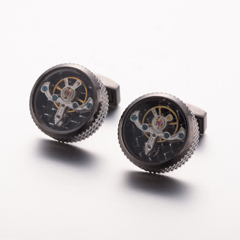 Men's Cool Tourbillon Mechanical Watch Cufflinks - image 4
