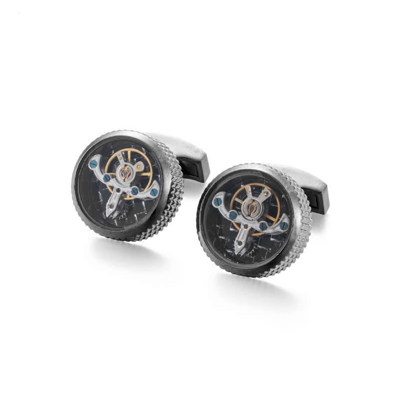 Men's Cool Tourbillon Mechanical Watch Cufflinks