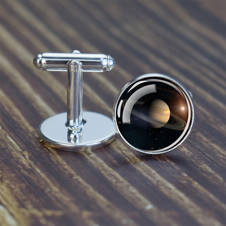 Men's Universe Solar System Planet Cufflinks - Saturn - image 7
