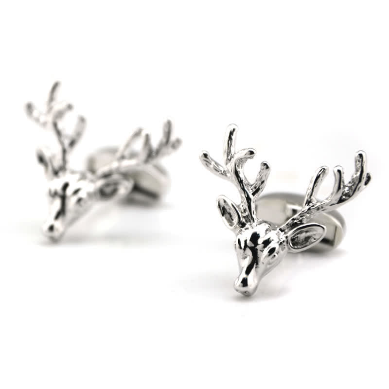 Men's Stylish Deer Head Animal Cufflinks - image 3