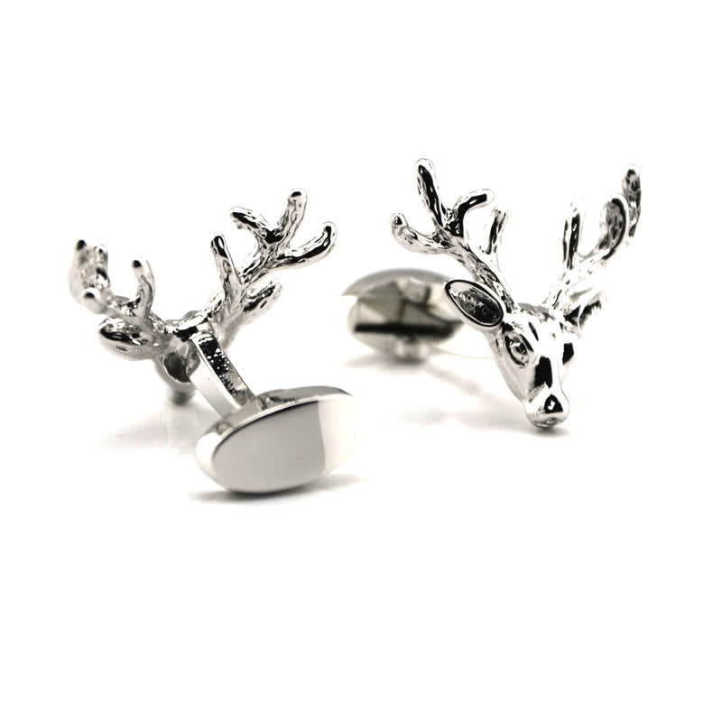 Men's Stylish Deer Head Animal Cufflinks - image 2