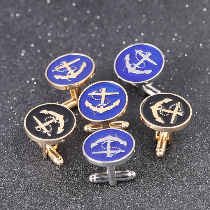 Men's Nautical Boat Anchor Cufflinks - image 1