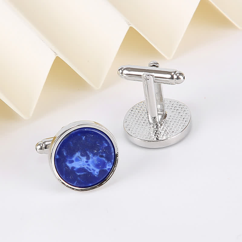 Men's Marble Stone Pattern Business Cufflinks