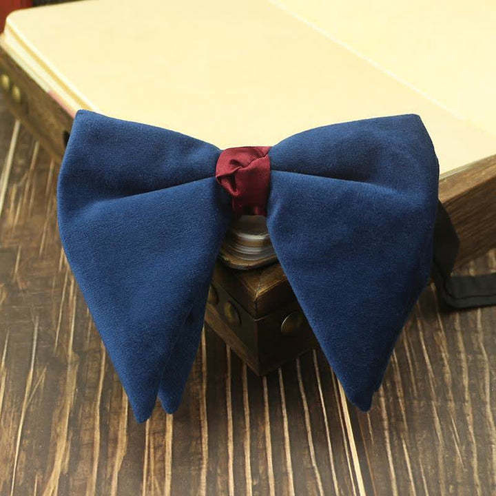 Men's Velvet Oversized Pointed Wedding Bow Tie