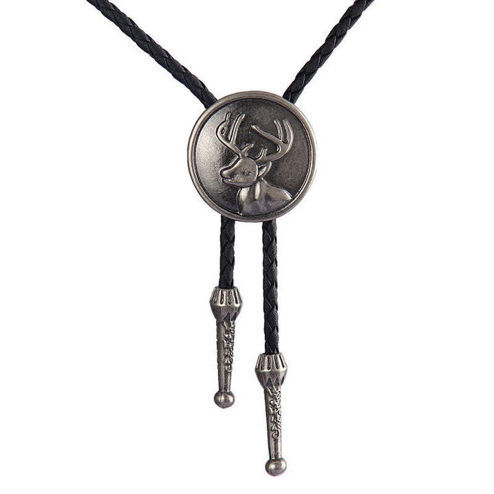 Western Deer Head Cowboy Rodeo Bolo Tie