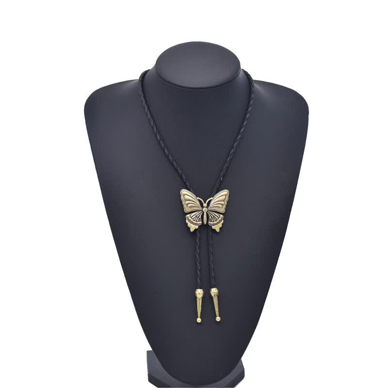 Charming Dance Butterfly Braided Bolo Tie