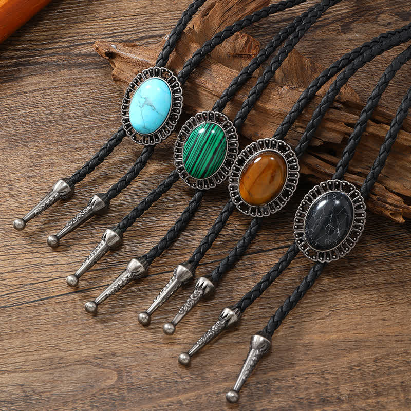 Stunning Western Replica Stone Bolo Tie - image 0