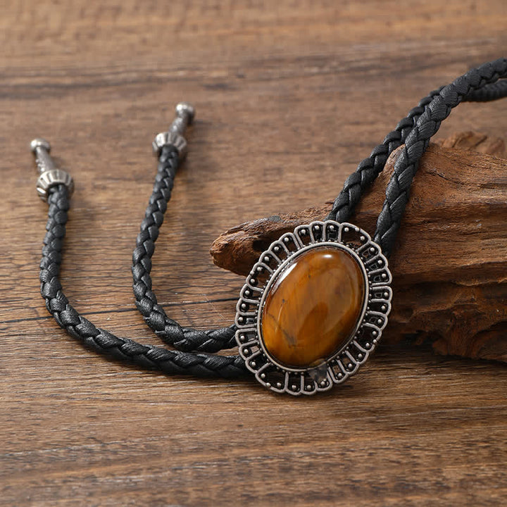 Stunning Western Replica Stone Bolo Tie - Tiger Stone - image 9
