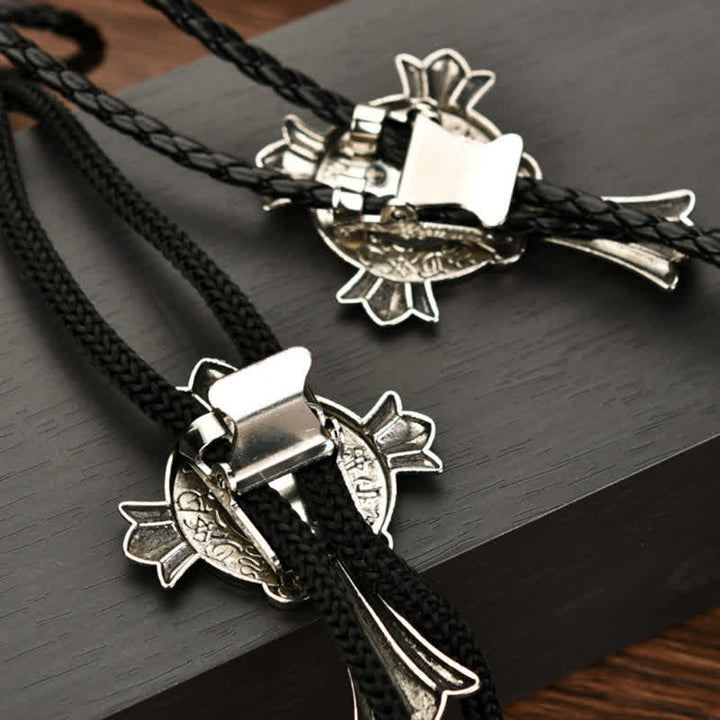 Modern Cross Pendant Necklace Shirt Bolo Tie