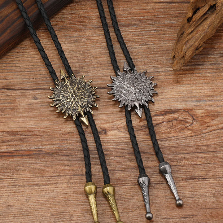 Vintage Sunflower Arrow Design Bolo Tie