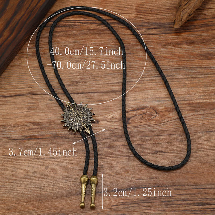 Vintage Sunflower Arrow Design Bolo Tie