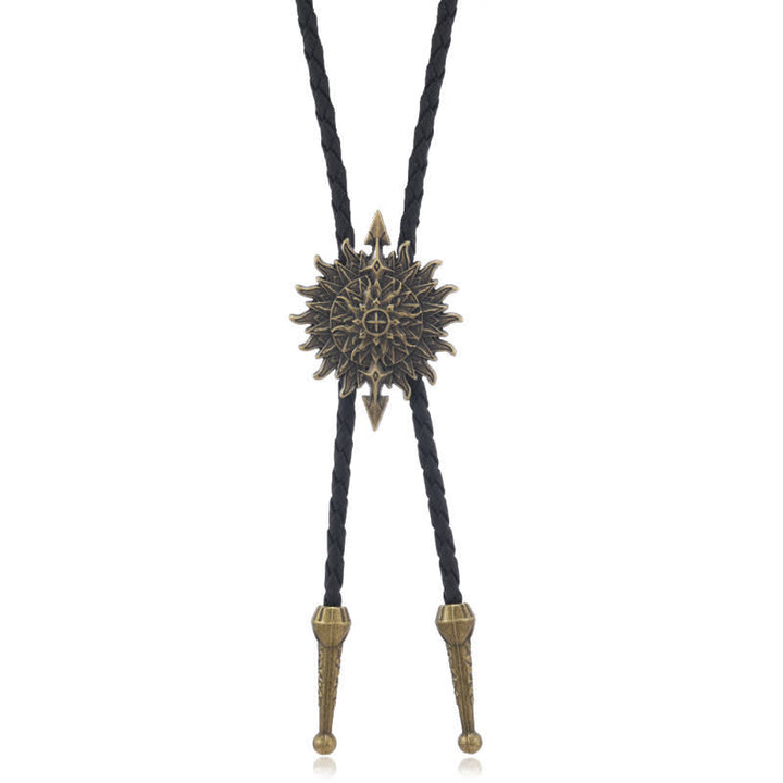 Vintage Sunflower Arrow Design Bolo Tie