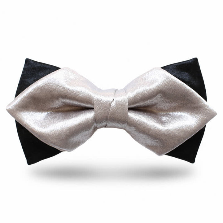 Men's Gainsboro Black Double Layered Bow Tie