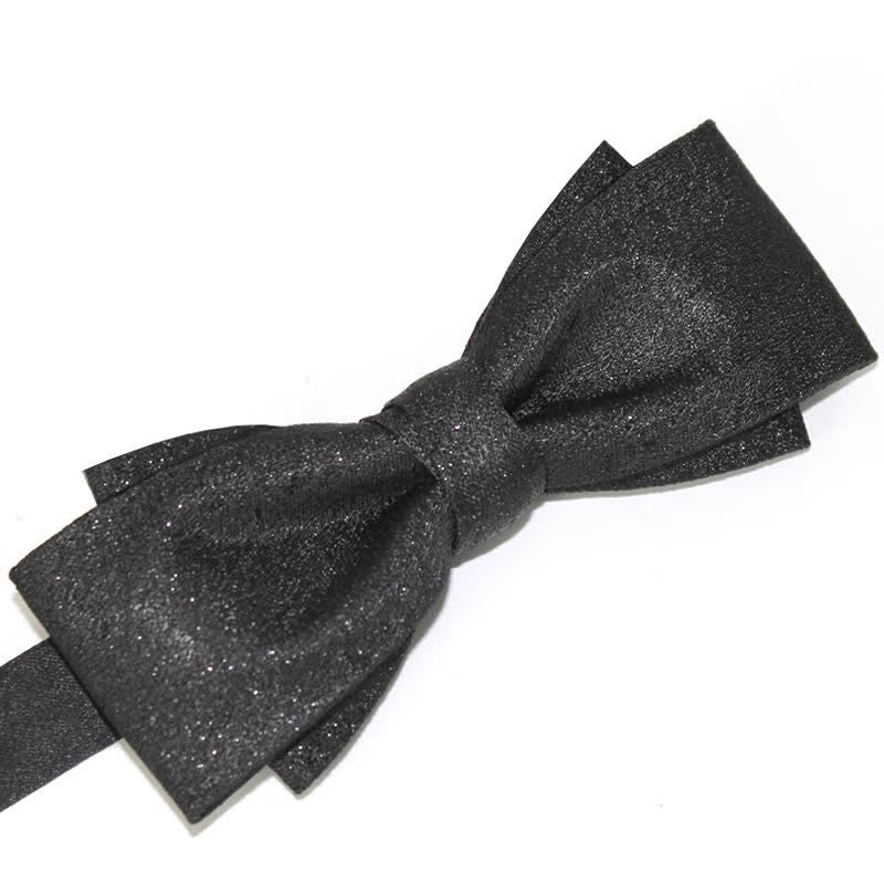 Men's Elegant Subtle Sparkle Black Bow Tie