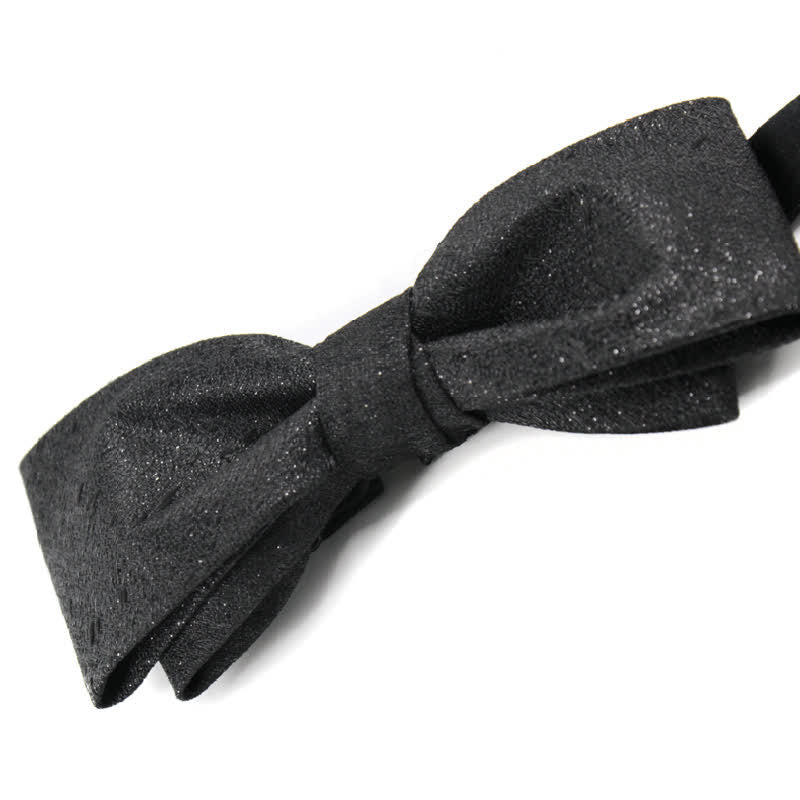 Men's Elegant Subtle Sparkle Black Bow Tie