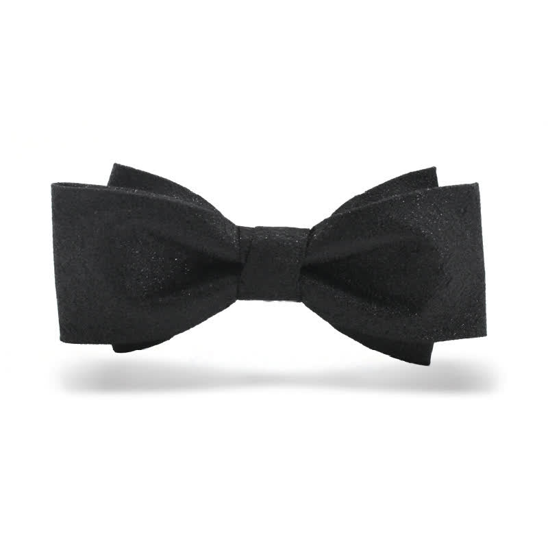 Men's Elegant Subtle Sparkle Black Bow Tie