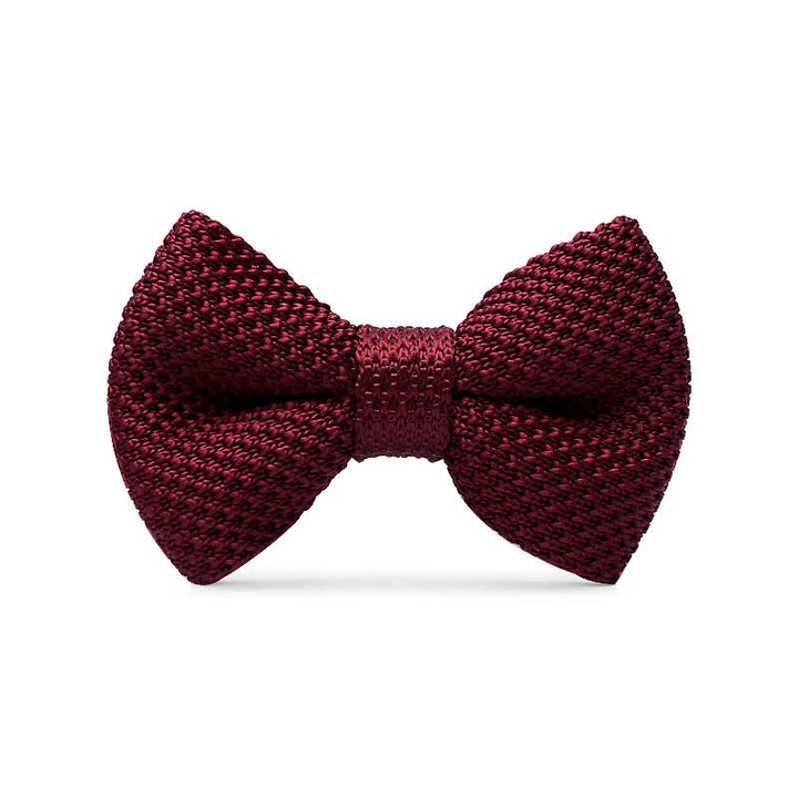 Men's Simple Solid Color Knitting Groom Bow Tie