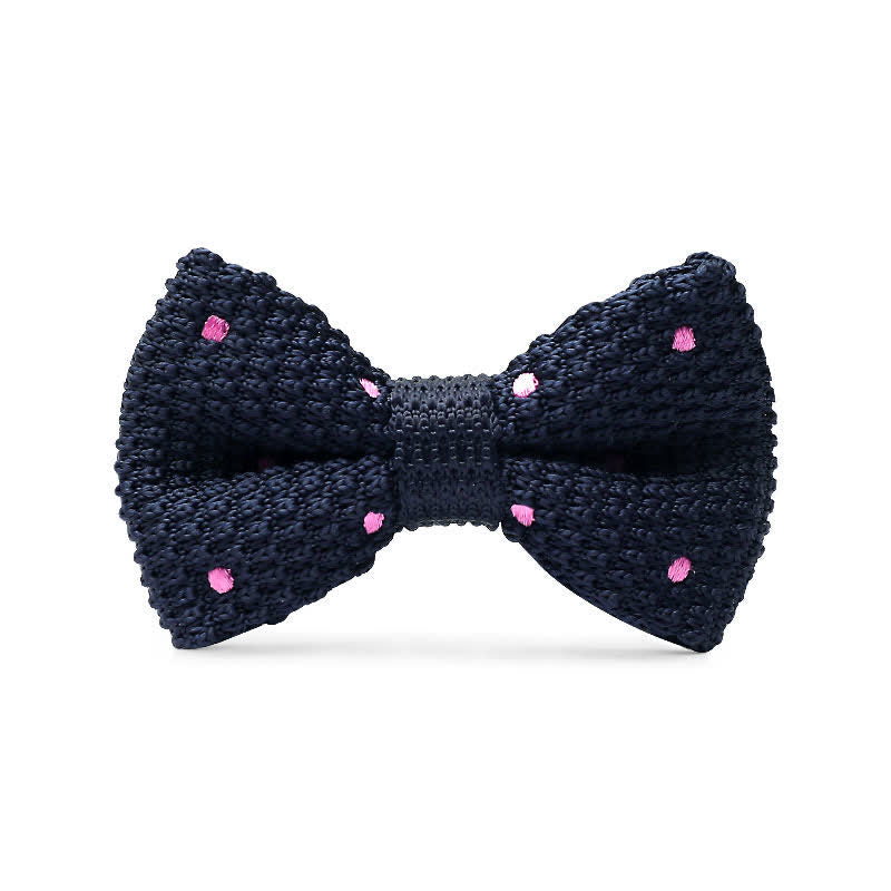 Men's Simple Solid Color Knitting Groom Bow Tie