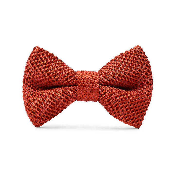 Men's Simple Solid Color Knitting Groom Bow Tie