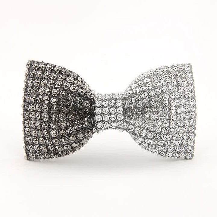 Men's Shiny Color Resin Rhinestone Block Bow Tie