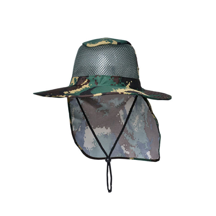 Men's Camouflage Sun Mesh Design Bucket Hat