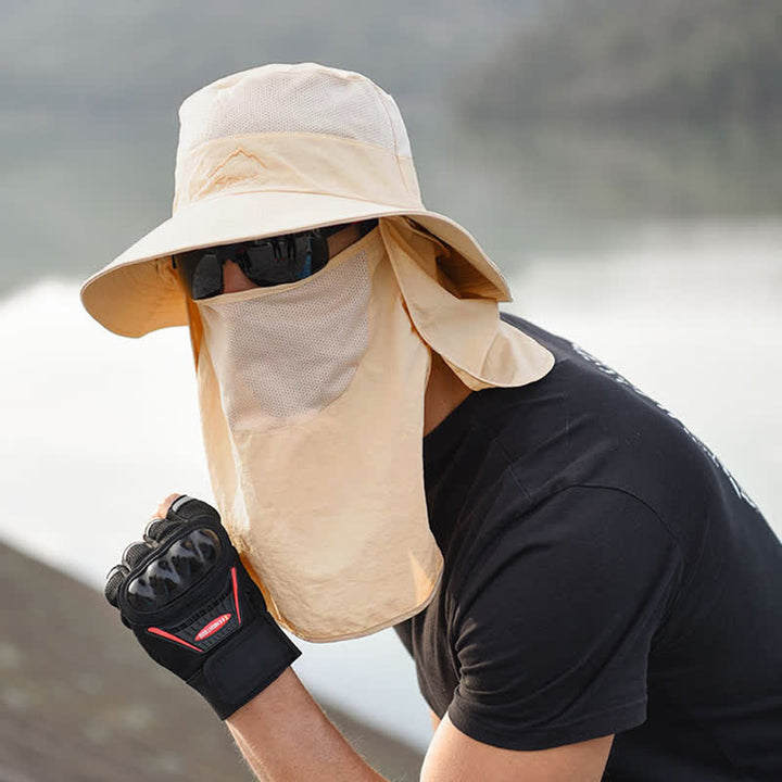 Men's Detachable Face Mask Hiking Bucket Hat