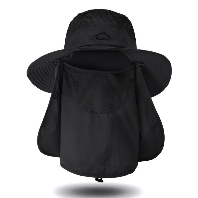 Men's Detachable Face Mask Hiking Bucket Hat