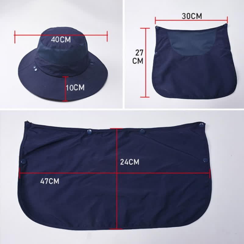 Men's Detachable Face Mask Hiking Bucket Hat