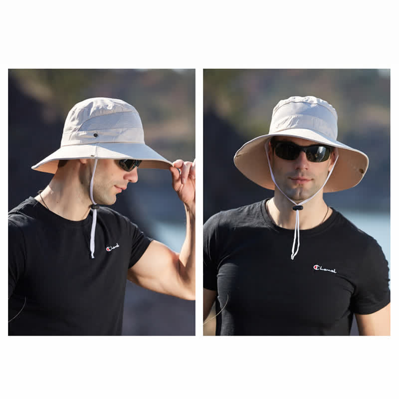 Men's Summer Sun Block Beach Travel Bucket Hat