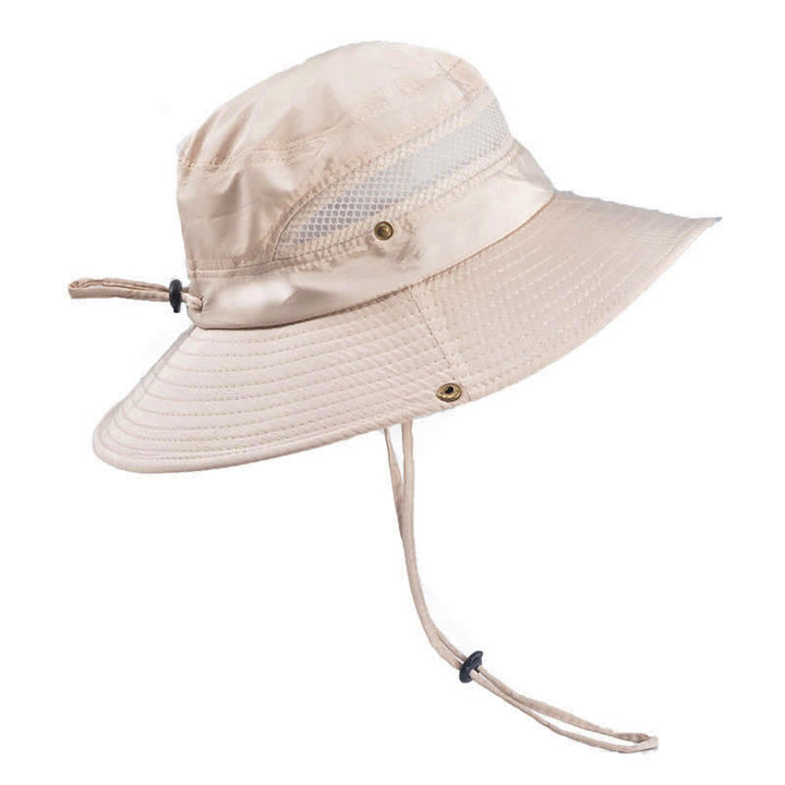 Men's Outdoor Breathable Mesh Large Brim Bucket Hat