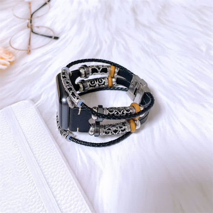 Multilayer Metal Cuff Retro Strap Watch Band