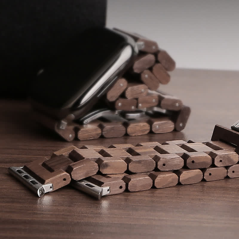 Natural Walnut Wooden Strap Watch Band