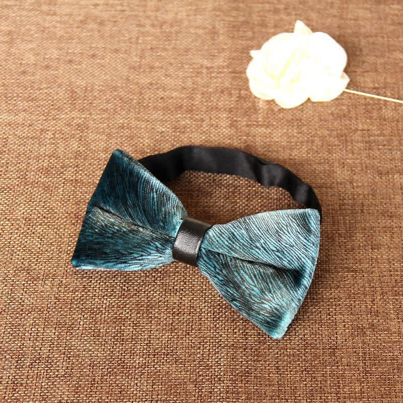 Men's Chic Luxury Velvet Banquet Suit Bow Tie